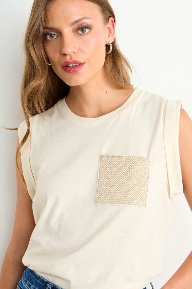 POLERA LISA CRUDO MUJER ASH - 1