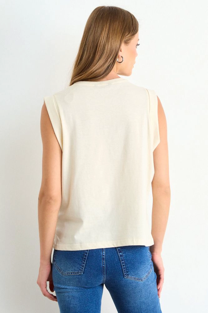 POLERA LISA CRUDO MUJER ASH - 3
