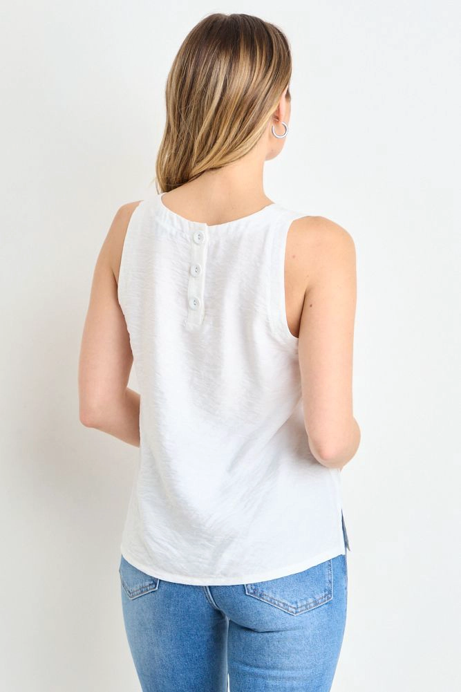 BLUSA LISA SIN MANGAS CRUDO MUJER ASH - 3