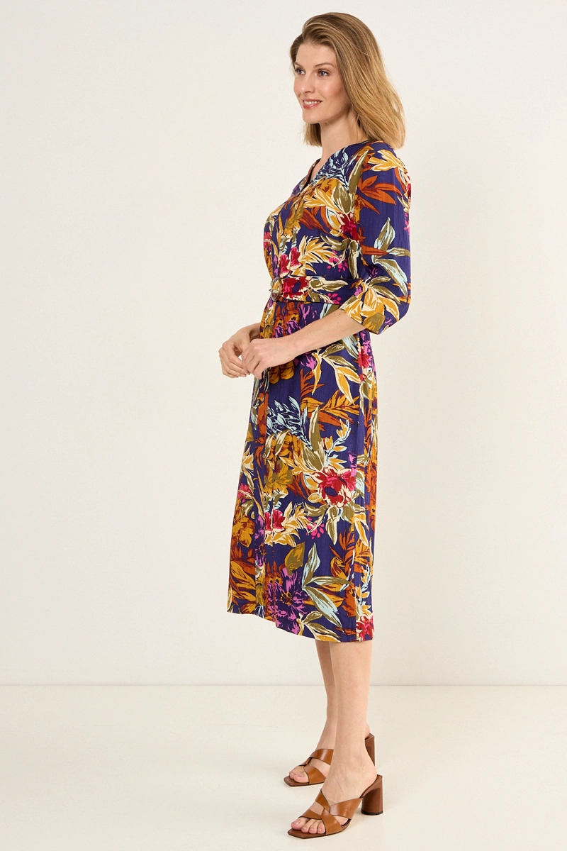 VESTIDO ESTAMPADO AZUL MUJER MAGRIFFE - 5