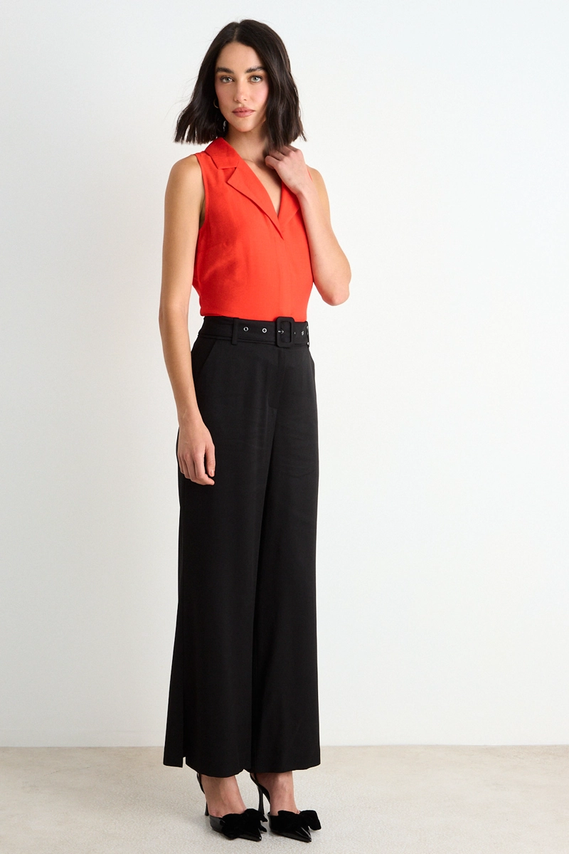 BLUSA LISA SIN MANGAS ROJO MUJER ASH - 5