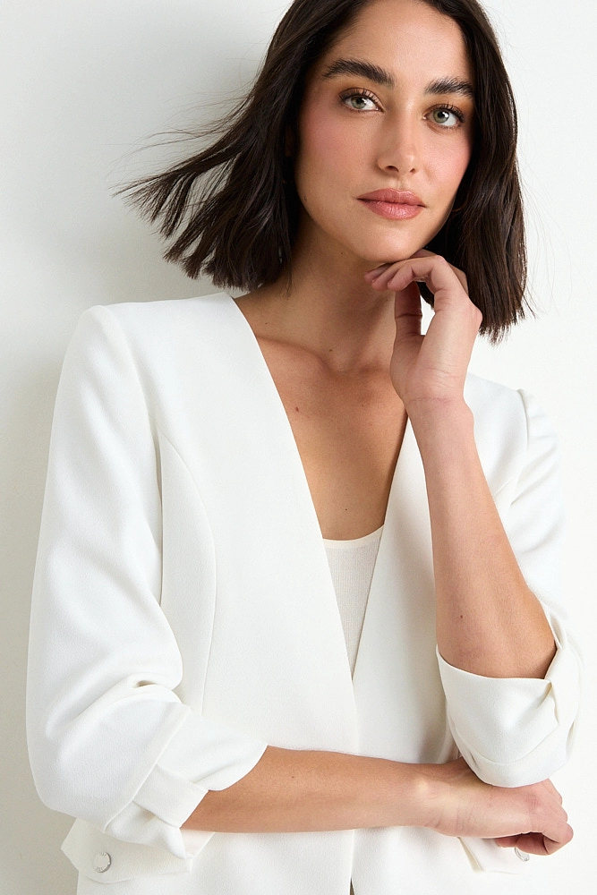 BLAZER LISO CRUDO MUJER ASH - 2