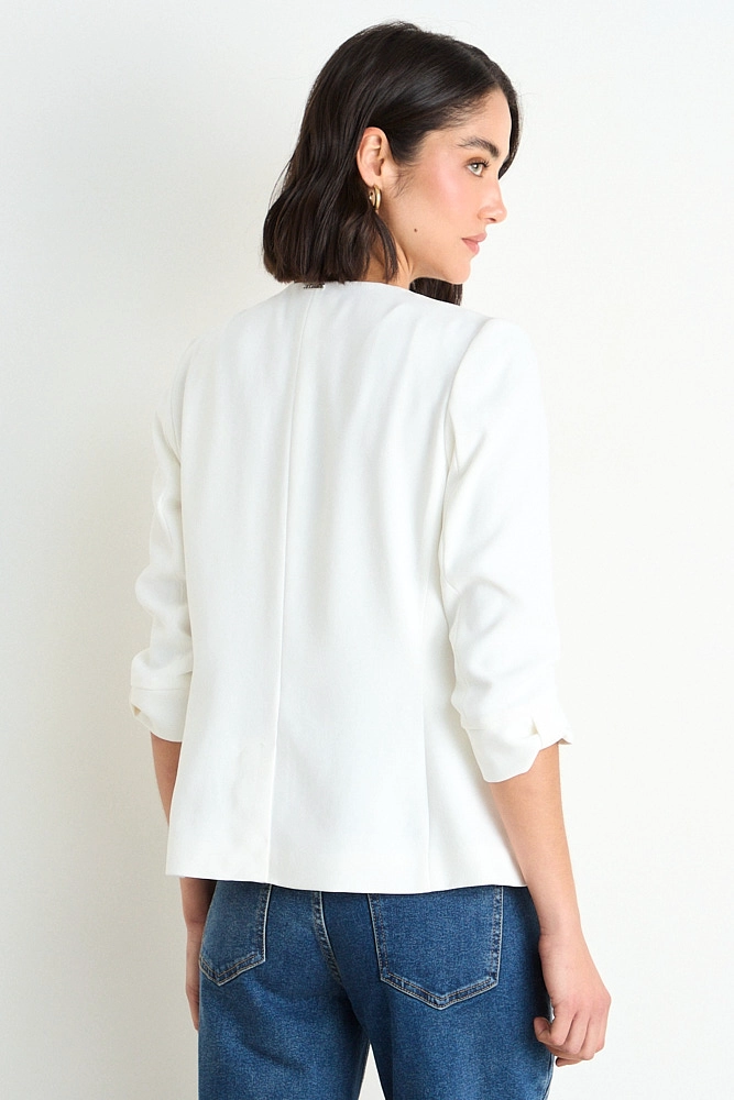BLAZER LISO CRUDO MUJER ASH - 3