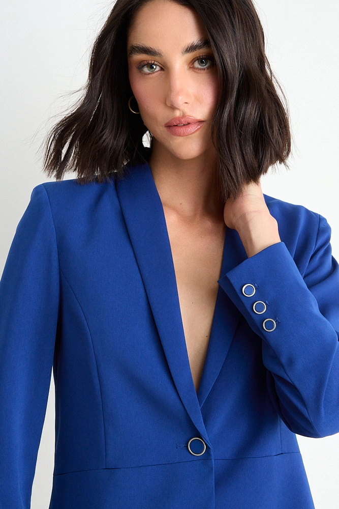 BLAZER MANGA LARGA AZUL MUJER ASH - 3