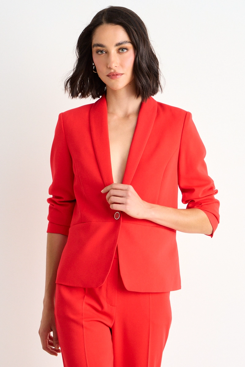 BLAZER MANGA LARGA ROJO MUJER ASH - 1