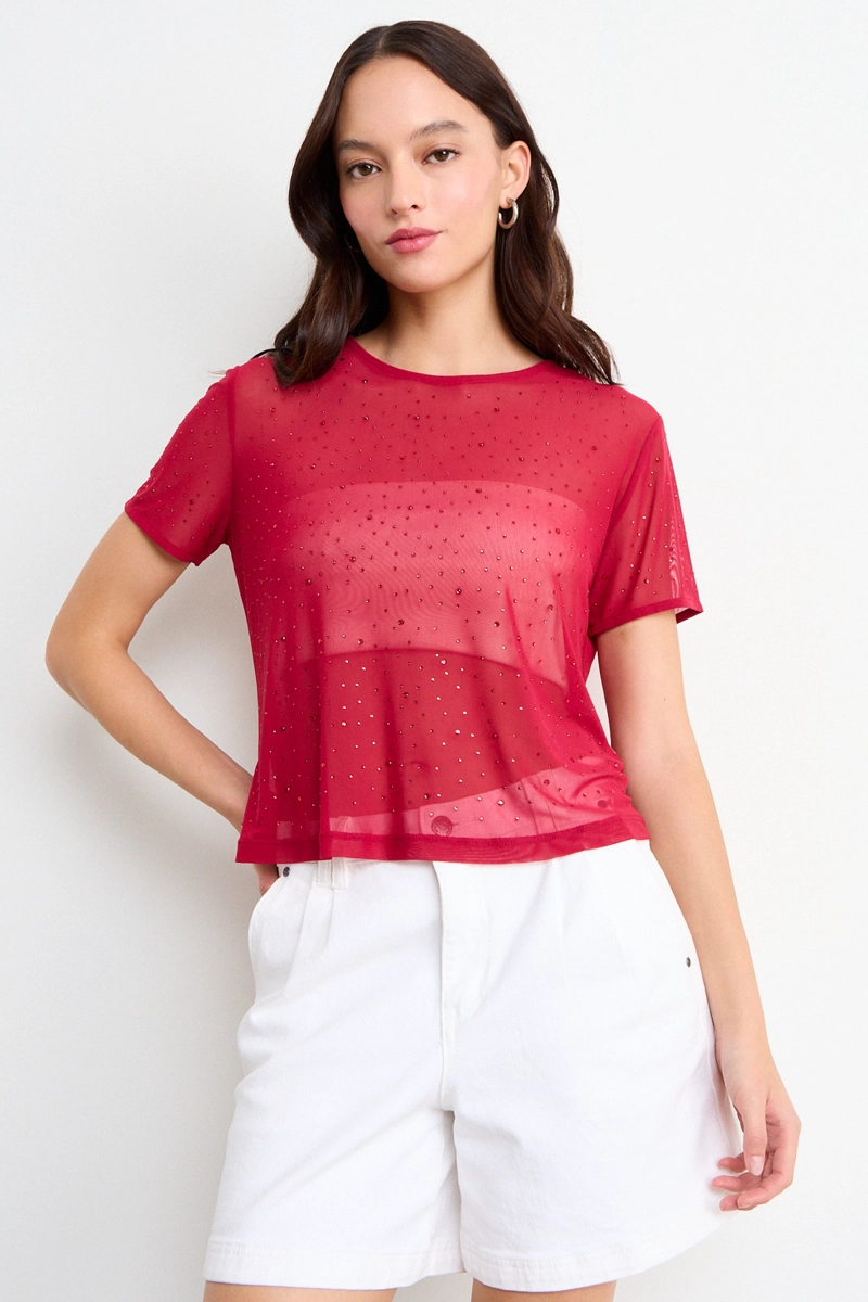 POLERA FANTASIA BURDEOS MUJER IO - 1