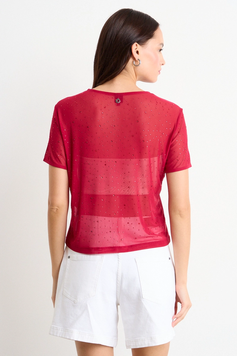 POLERA FANTASIA BURDEOS MUJER IO - 3