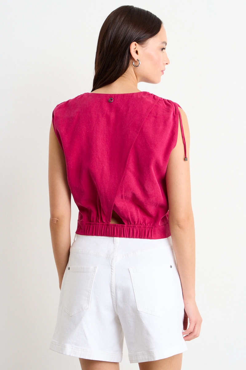 BLUSA LISA BURDEOS MUJER IO - 2