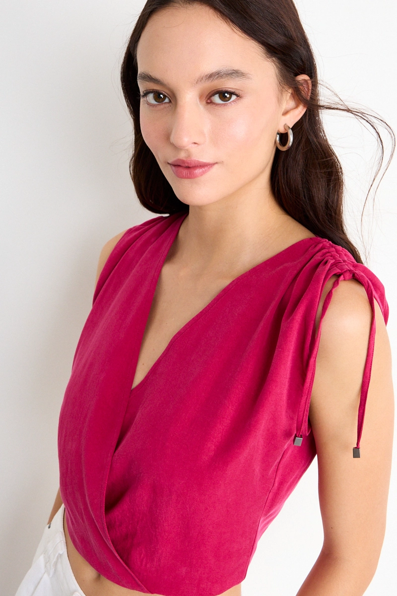 BLUSA LISA BURDEOS MUJER IO - 3