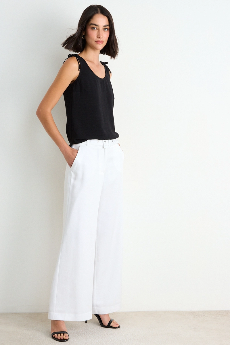 BLUSA LISA SIN MANGAS NEGRO MUJER ASH - 4