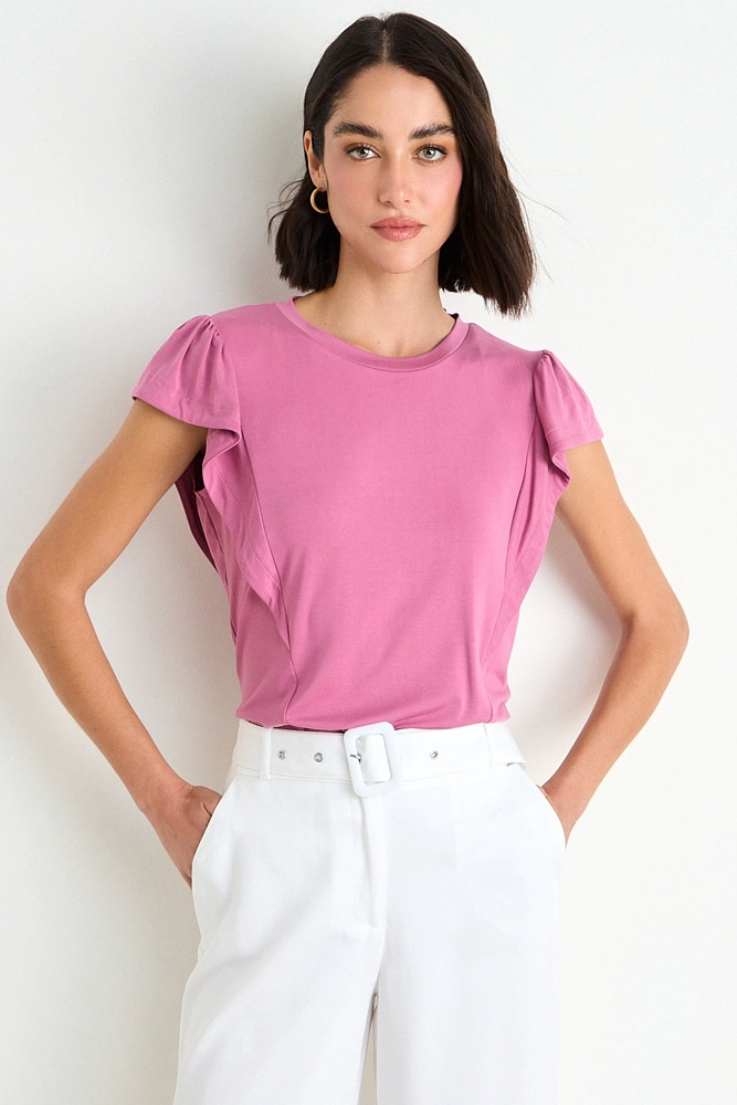 POLERA LISA FUCSIA MUJER ASH - 1