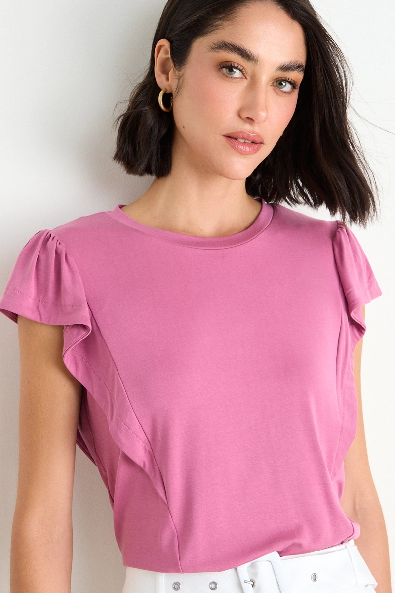 POLERA LISA FUCSIA MUJER ASH - 2