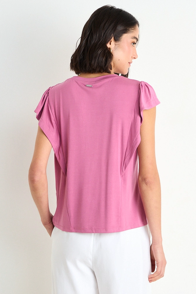 POLERA LISA FUCSIA MUJER ASH - 3