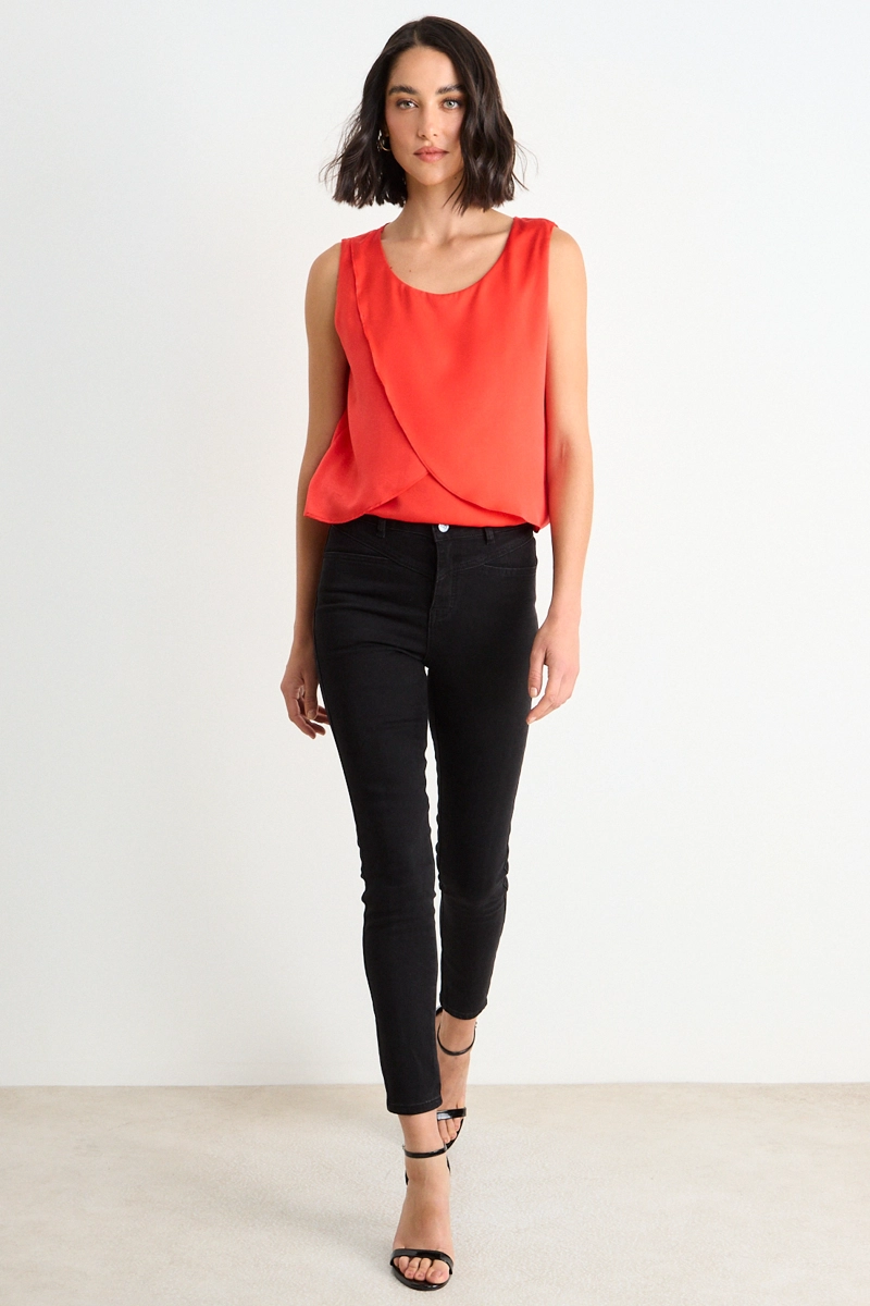BLUSA LISA SIN MANGAS ROJO MUJER ASH - 4