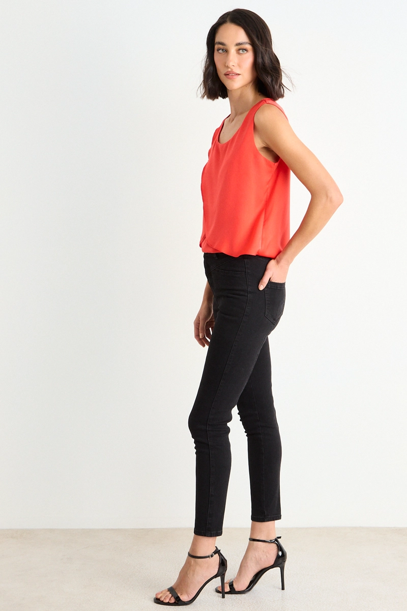 BLUSA LISA SIN MANGAS ROJO MUJER ASH - 5