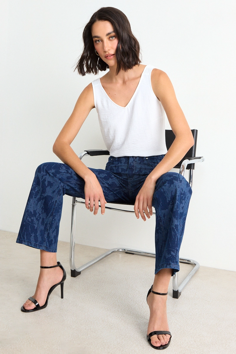 STRAIGHT JEANS  FANTASIA AZUL MUJER ASH - 1