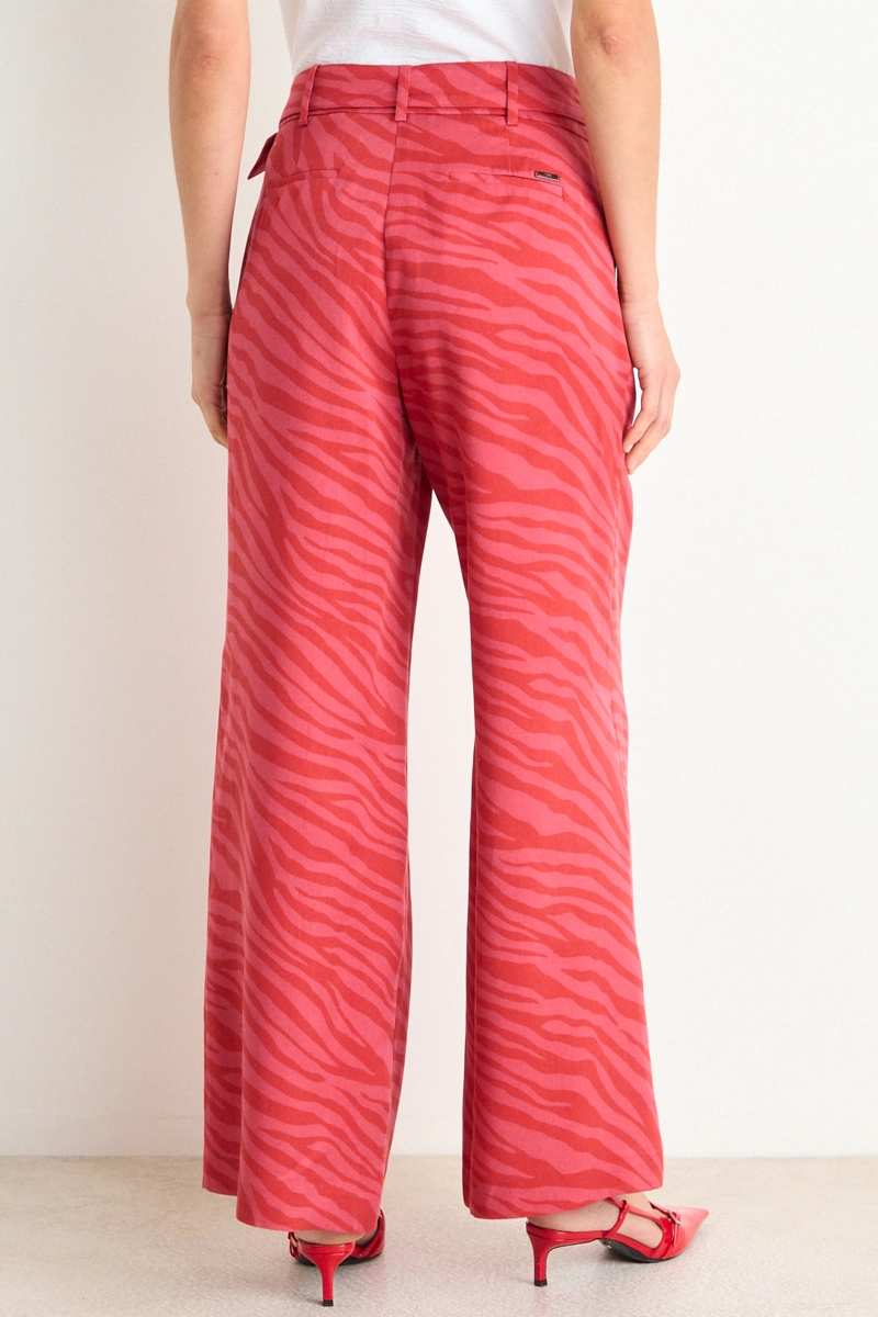 PANTALON PALAZZO FANTASIA ROJO MUJER ASH - 4