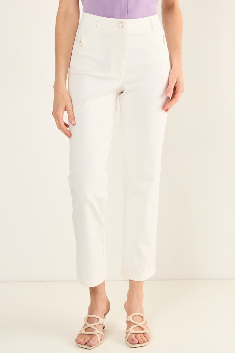 PANTALON RECTO CRUDO MUJER MAGRIFFE - 2