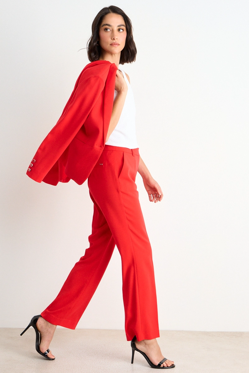 PANTALON RECTO ROJO MUJER ASH - 5