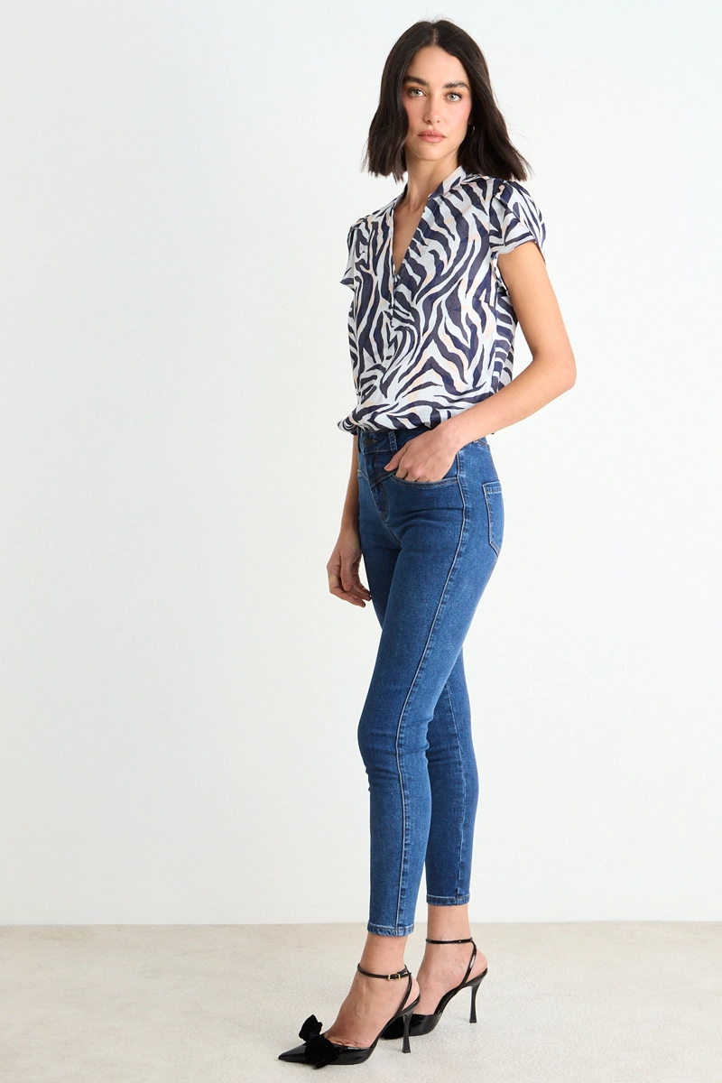 SKINNY JEANS LISO AZUL MUJER ASH - 5