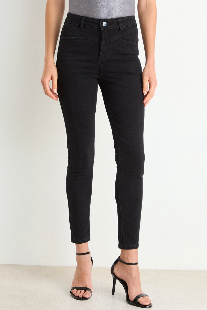 SKINNY JEANS LISO NEGRO MUJER ASH - 2