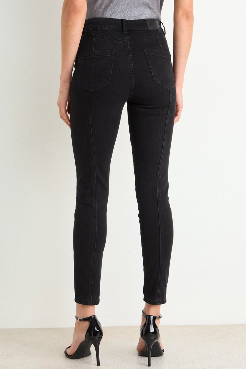 SKINNY JEANS LISO NEGRO MUJER ASH - 4