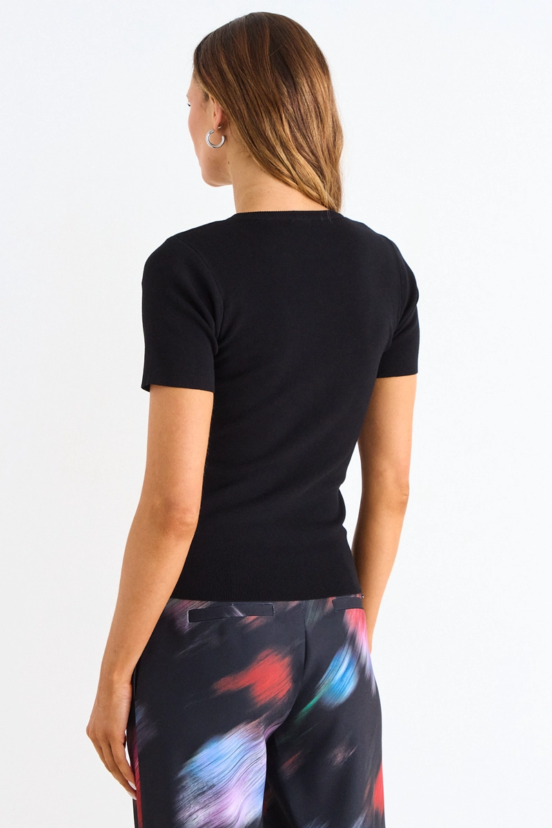 POLERA TEJIDA NEGRO MUJER ASH - 3