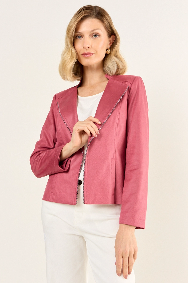 CHAQUETA ABIERTA ROSA MUJER MAGRIFFE - 1