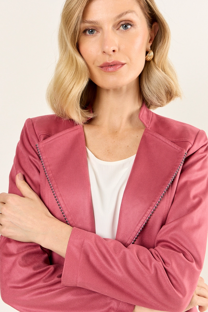 CHAQUETA ABIERTA ROSA MUJER MAGRIFFE - 2