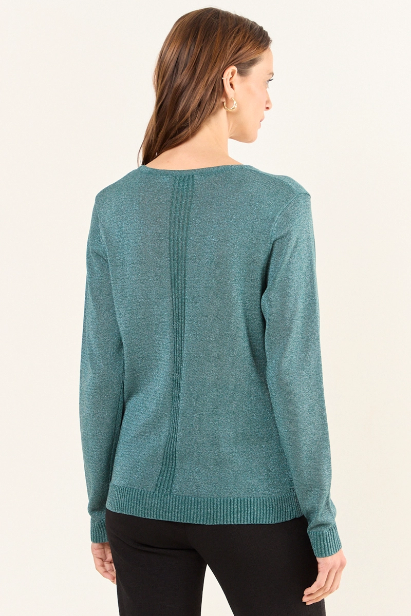 TEJIDO CERRADO LUREX VERDE MUJER MAGRIFFE - 3