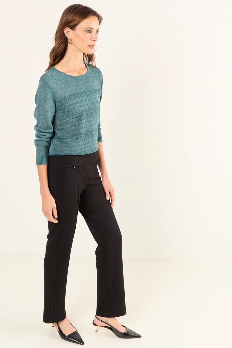 TEJIDO CERRADO LUREX VERDE MUJER MAGRIFFE - 4