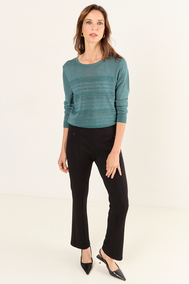 TEJIDO CERRADO LUREX VERDE MUJER MAGRIFFE - 5
