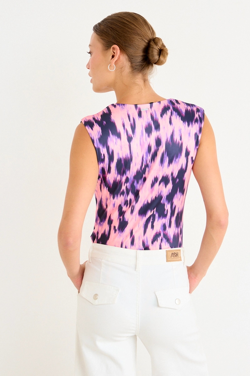 BODY FANTASIA ESCOTE CUADRADO ROSA MUJER ASH - 2