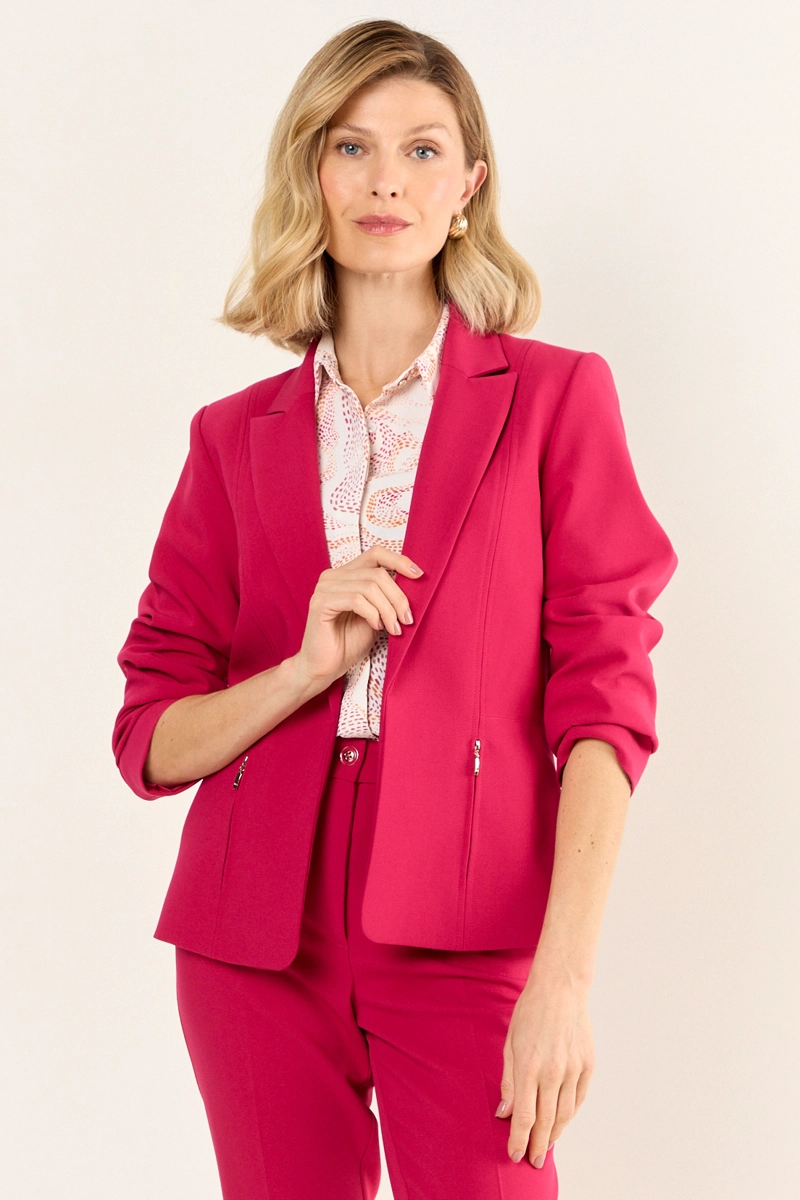 BLAZER BOLSILLO CIERRE FUCSIA MUJER MAGRIFFE - 1