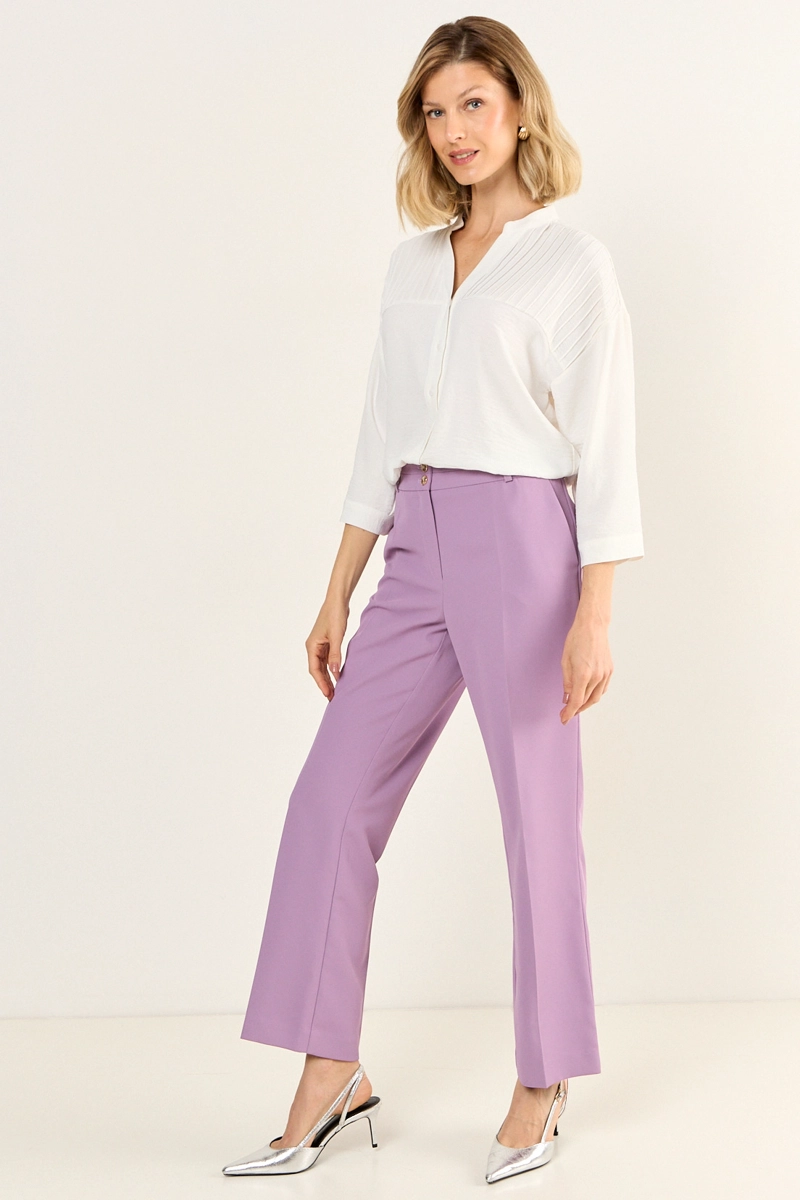 BLUSA CUELLO MAO CRUDO MUJER MAGRIFFE - 4