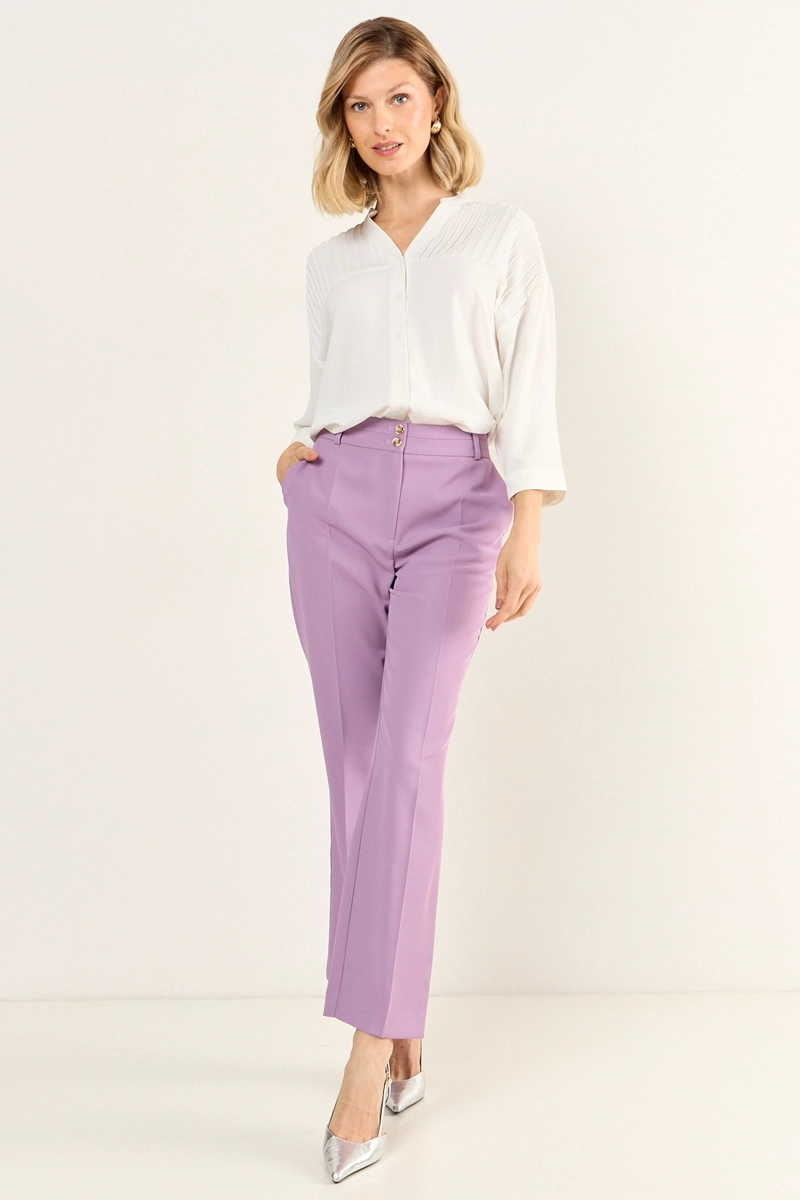 BLUSA CUELLO MAO CRUDO MUJER MAGRIFFE - 5