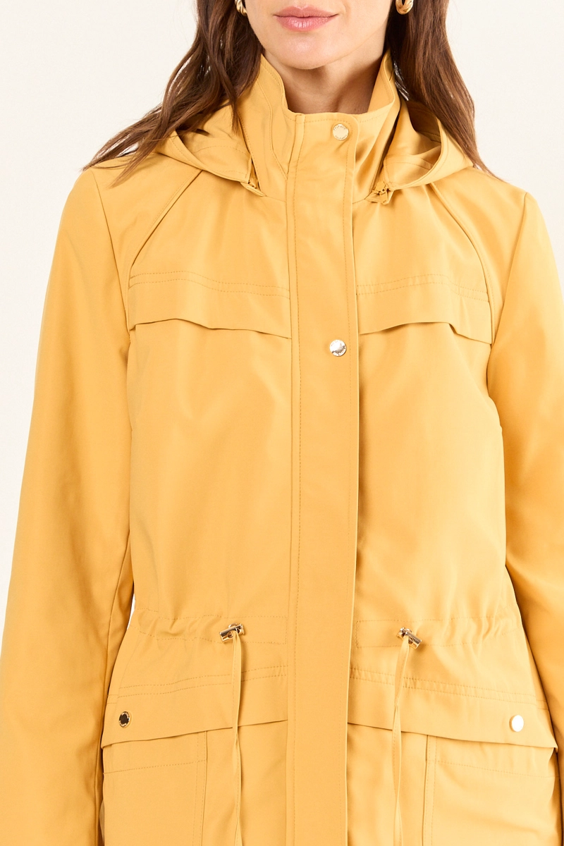 TRENCH SPORT CON GORRO DESMONTABLE AMARILLO MUJER MAGRIFFE - 2