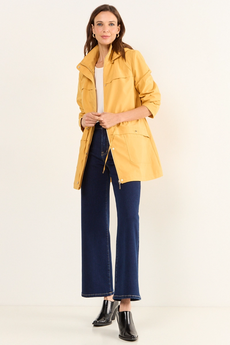 TRENCH SPORT CON GORRO DESMONTABLE AMARILLO MUJER MAGRIFFE - 5