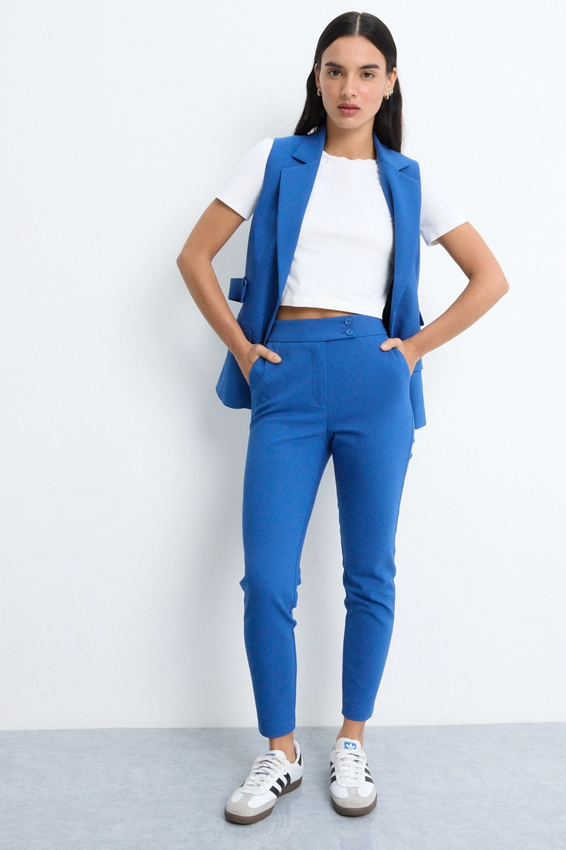 PANTALON AZUL MUJER IO - 1