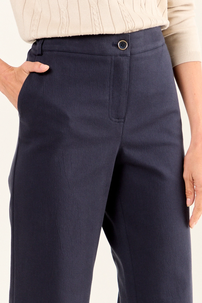 PANTALON FLARE AZUL MUJER MAGRIFFE - 3