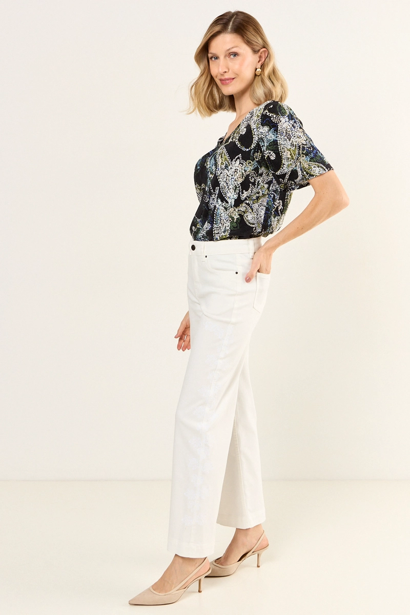 BLUSA PLISADA ESTAMPADA NEGRO MUJER MAGRIFFE - 4