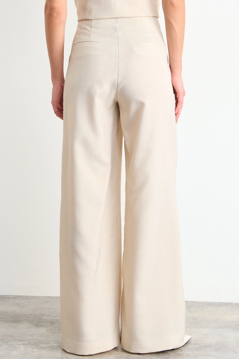 PANTALON LISO BEIGE MUJER IO - 4
