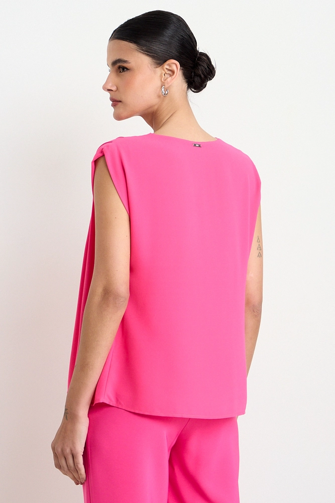 BLUSA LISA SIN MANGAS FUCSIA MUJER ASH - 3