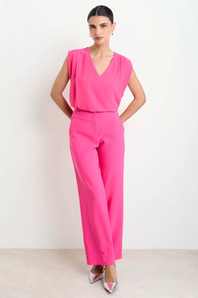 BLUSA LISA SIN MANGAS FUCSIA MUJER ASH - 4