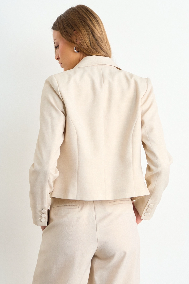 BLAZER LISO BEIGE MUJER IO - 3