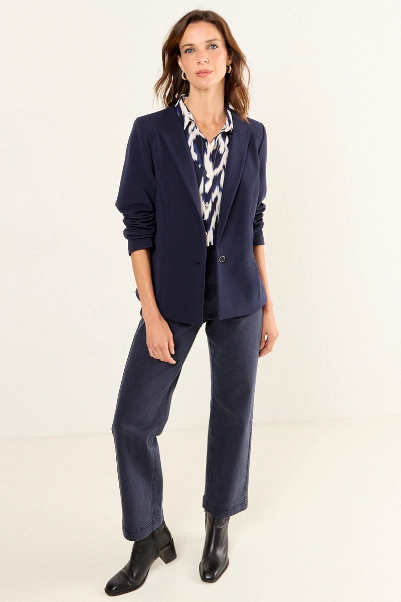 BLAZER ABOTONADO AZUL MUJER MAGRIFFE - 4