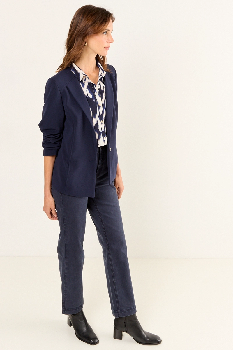 BLAZER ABOTONADO AZUL MUJER MAGRIFFE - 5