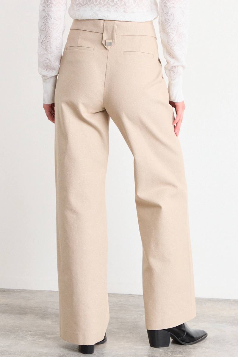 PANTALON LISO BEIGE MUJER IO - 4