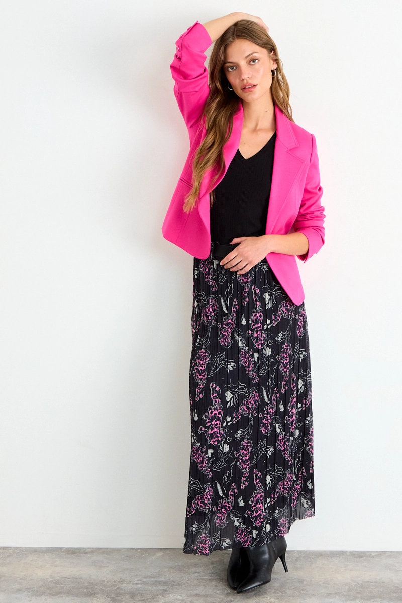BLAZER LISO FUCSIA MUJER IO - 4