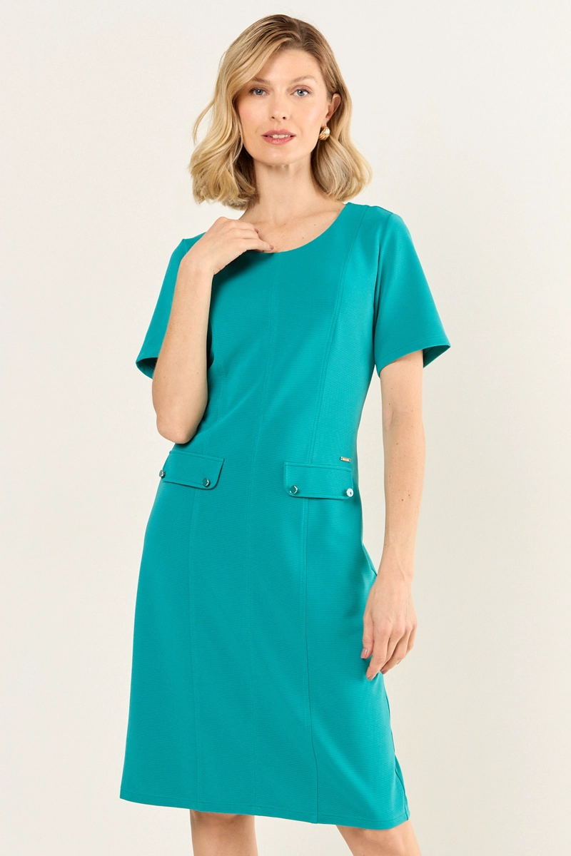 VESTIDO TIPO JUMPER VERDE MUJER MAGRIFFE - 1